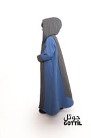 فروة اطفال أزرق بوشاح