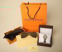 بكج نسائي ساعة ونظارة لويس فيتون
