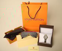 بكج نسائي ساعة ونظارة لويس فيتون
