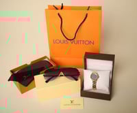 بكج نسائي ساعة ونظارة لويس فيتون