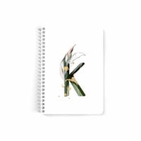K letter A5 Spiral notebook for school or business...