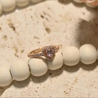 خاتم القلب وردي P