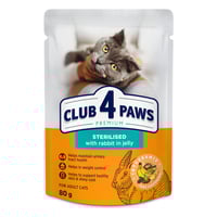 طعام رطب للقطط العقيمه بالارنب والجيلي club 4 paws