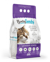 رمل قطط بيبي لافندر 10 لتر benty