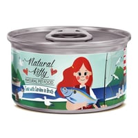 ناتورال كيتي طعام للقطط تونة مع سردين والمرق - 80...