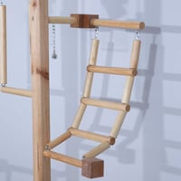 حامل خشبي سلم للطيور