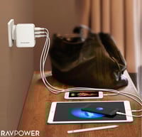 شاحن جداري راف باور 4 منافذ 40 واط بتقنية iSmart