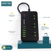 توصيلة كهرباء 3 مقابس و6 منافذ UDB من هوتو