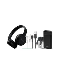 عرض العائلة( بطارية 20 الف + سماعة راس +3 كيابل )