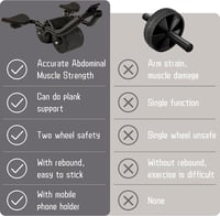 عجلة تمارين البطن مع عداد إلكتروني