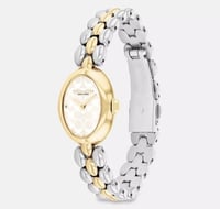 ساعة كوتش مكس فضي مع ذهبي