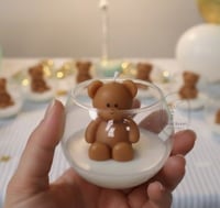 توزيعات مواليد وزواج – شموع دب داخل زجاج | بيورسنت...