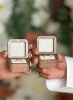 علبة خواتم علبة دبل حفر ليزر ( علبه واحده )