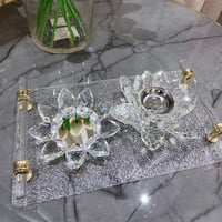 مبخره كريستال ورده دواره وحامل عود مبخره كريستال ت...