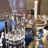 مبخره كريستال وحامل عود