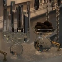 مبخره كريستال وحامل العود وصينيه