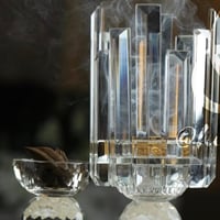 مبخره كريستال + حامل العود