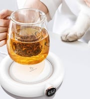 قاعدة اكواب مكتبية رفيعة لتسخين اكواب القهوة مزودة...