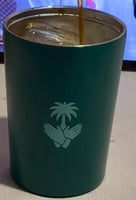 كوب اخضر زيتي حفر ليزر