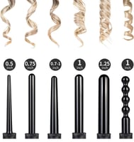 بيونتي مجموعة عصا تجعيد الشعر 6 في 1 مع 6 عصي تموي...