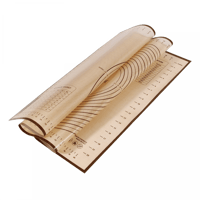 مفرش سيليكون فرد وخبز العجين في الفرن مع القياسات