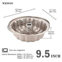 قالب كيك مفتوح من الوسط غير لاصق 31 سم للخبز في ال...