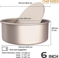 قالب كيك دائري تيفال غير لاصق مقاس 6 انش صغير - شي...
