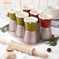 قوالب المافن كيك عميقة 32 سم 6 تجويفات