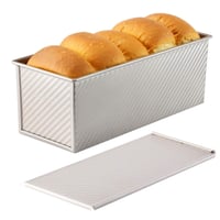 صينية خبز التوست مخططة مع غطاء 1000 جرام