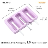 قوالب الآيس كريم السيليكون الأرجوانية - شيف ميد