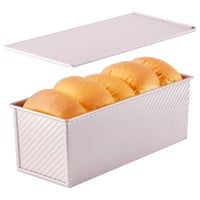 صينية خبز التوست مخططة مع غطاء 1000 جرام