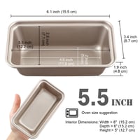 صينية فرن ميني كيك 15.5 سم صغيره | غير لاصقة