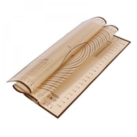 مفرش سيليكون فرد وخبز العجين في الفرن مع القياسات