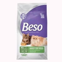 بيسو مكس باللحم والدجاج طعام جاف للقطط البالغة