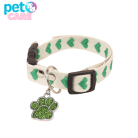 طوق للقطط مع قلادة مخلب الحب للقطط والكلاب