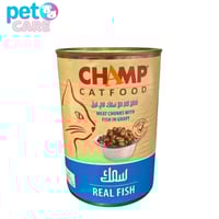 شامب طعام كامل رطب للقطط البالغة بالسمك