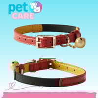 طوق القطط من الجلد قابل للتعديل يمكن استخدامه من ا...