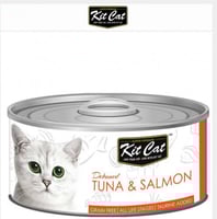 KIT CAT تونا منزوع العظم مع السالمون 80 جرام
