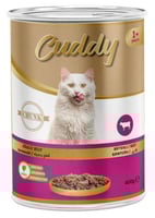 معلبات قطط لحم بقري قطع مع الجيلي CUDDY 400G