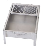 منقل حديد مجلفن مع شبك متحرك