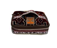 شنطة فناجيل نقش تركي عنابي