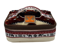 شنطة كاسات نقش تركي عنابي