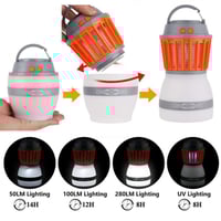 مصباح تخييم مع قاتل بعوض مقاوم للماء