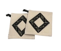 بيز نقش أفغاني - أبيض