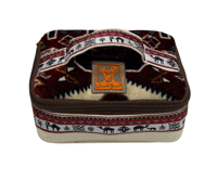 شنطة كاسات نقش تركي عنابي