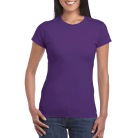 تيشرت نسائي قطن - بنفسجي/موف