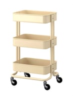 عربة ومنظم 3 أدوار مع عجلات متعددة الاستخدامات