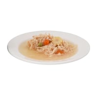 لقمه طعام رطب دجاج مع الخضار في المرق للقطط الصغير...