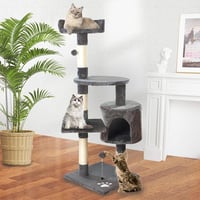 خداشة كبيرة للقطط بكوخ وثلاث جلسات