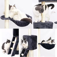 خداشة كبيرة للقطط بكوخ وسلم وثلاث جلسات